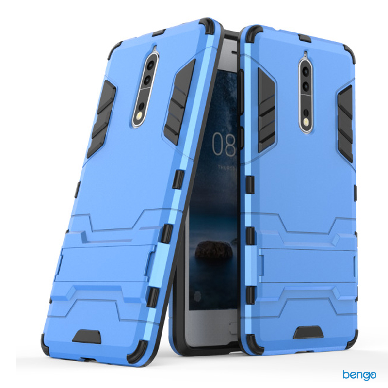 Ốp lưng Nokia 8 Iron Man 2 lớp dựng máy Ốp lưng Nokia 8 Iron Man 2 lớp dựng máy