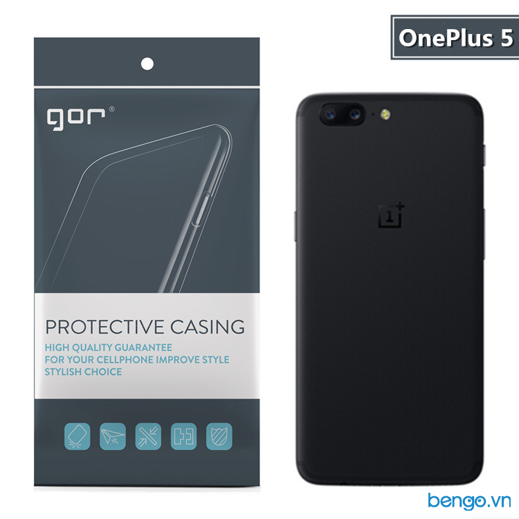 Ốp lưng Oneplus 5 TPU dẻo siêu trong suốt GOR Ốp lưng Oneplus 5 TPU dẻo siêu trong suốt GOR