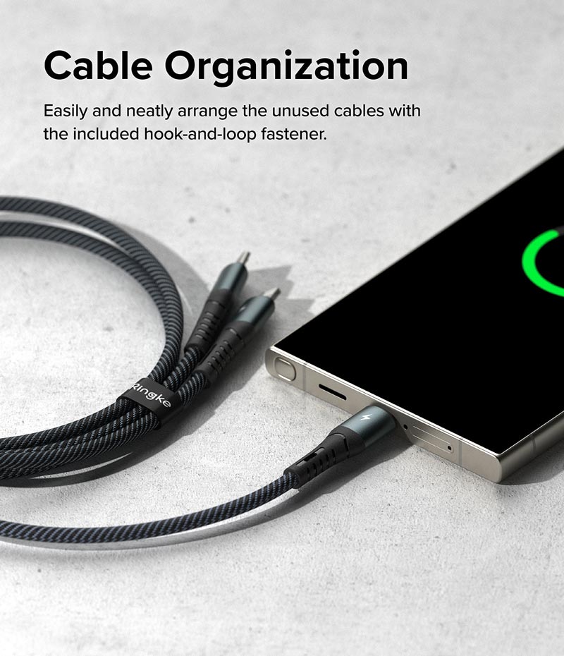 cáp sạc nhanh đa năng ringke 3-in-1 fast charging multi cable