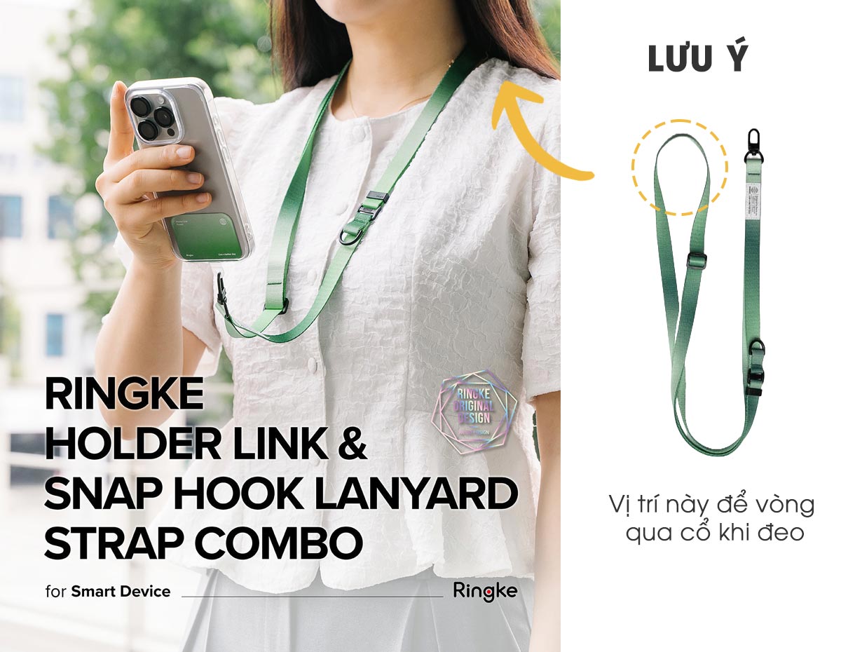 dây đeo ringke holder link and snap hook lanyard strap