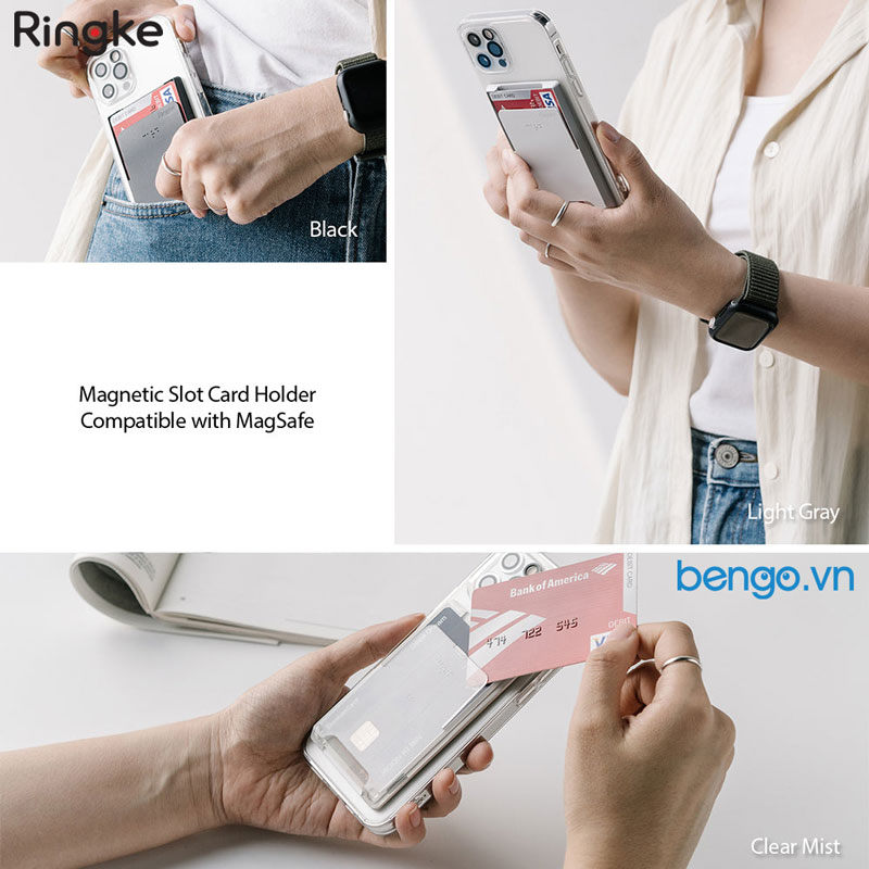 Ngăn đựng thẻ MagSafe Ringke Magnetic Slot Card Holder