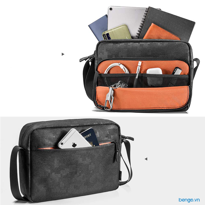 Túi đeo chéo iPad/Tablet 11 inch TOMTOC (USA) Lightwight Cross body Messenger Bag - A02-001D