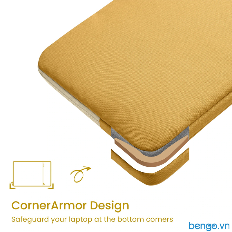 Túi chống sốc MacBook Air/Pro 13” NEW TOMTOC (USA) Organized Corner Armor + Pouch - A23-C02