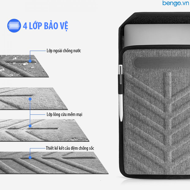 Túi chống sốc MacBook Pro 13″ New TOMTOC (USA) EVA HARD SHELL - A24-C02