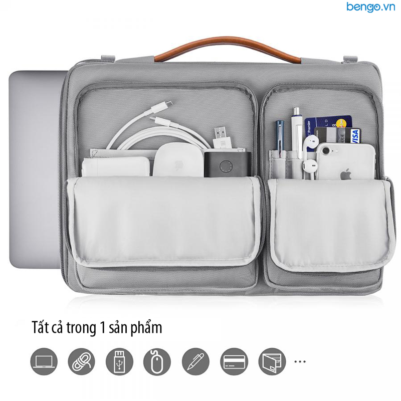 Túi đeo chống sốc MacBook 15" TOMTOC (USA) 360° Shoulder Bags - A42-E02