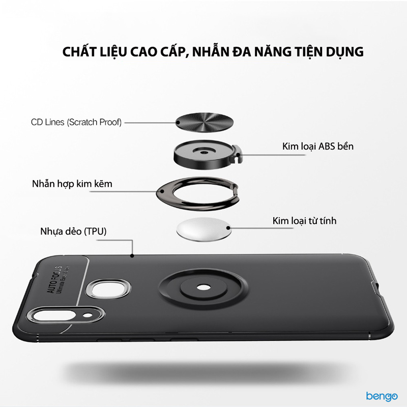 Ốp lưng Xiaomi Mi Max 3 Lenuo iRing Holder 360