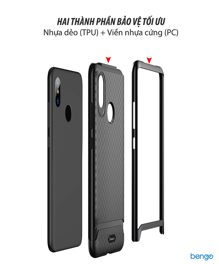 Ốp lưng Xiaomi Mi 8 IPAKY Neo Hybrid Ốp lưng Xiaomi Mi 8 IPAKY Neo Hybrid