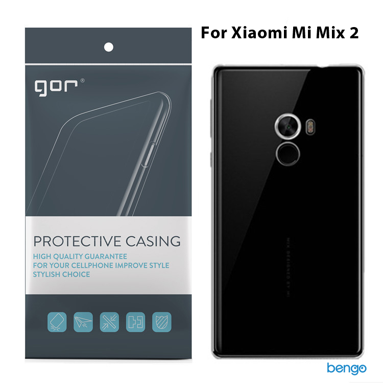 Ốp lưng Xiaomi Mi Mix 2 TPU dẻo siêu trong suốt GOR Ốp lưng Xiaomi Mi Mix 2 TPU dẻo siêu trong suốt GOR