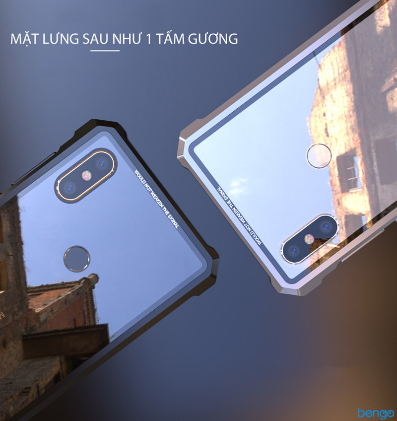 Ốp lưng Xiaomi Mi Mix 2s Fashion Case viền kim loại cao cấp