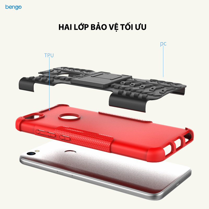 Ốp lưng Xiaomi Redmi Note 5A Prime chống sốc dựng máy