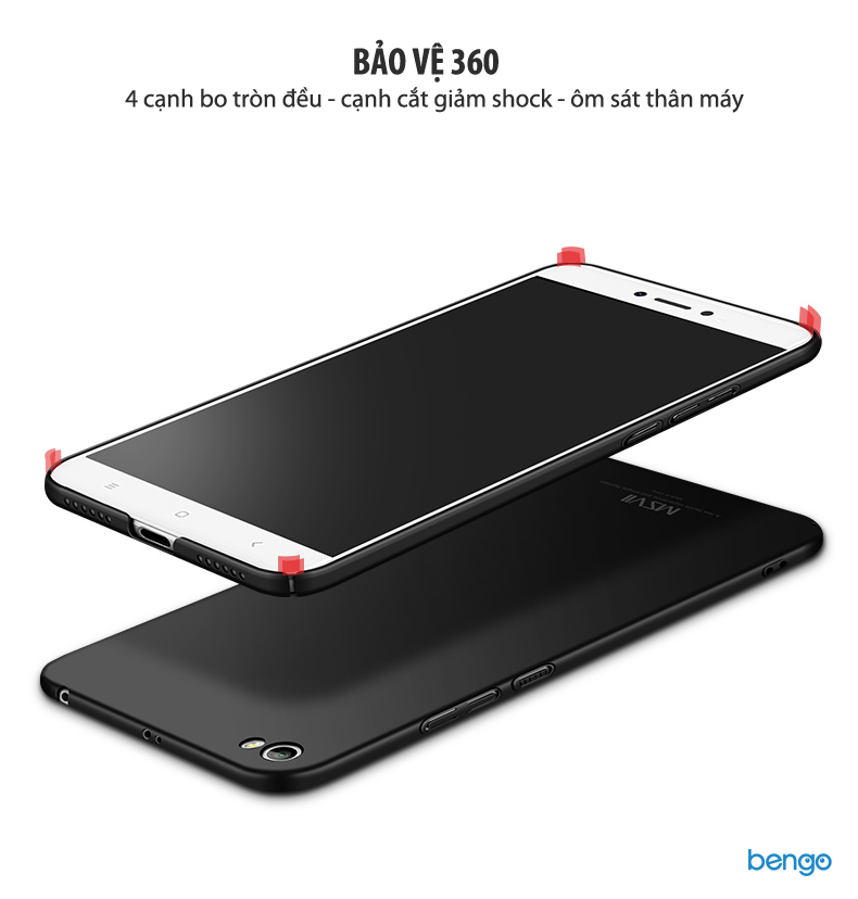Ốp lưng Xiaomi Redmi Note 5A MSVII nhựa Polycarbonate siêu mỏng