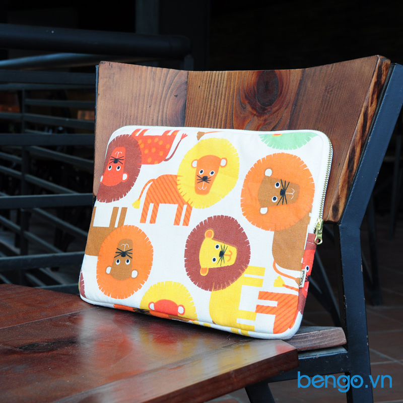 túi bảo vệ laptop siêu mỏng họa tiết sư tử colore