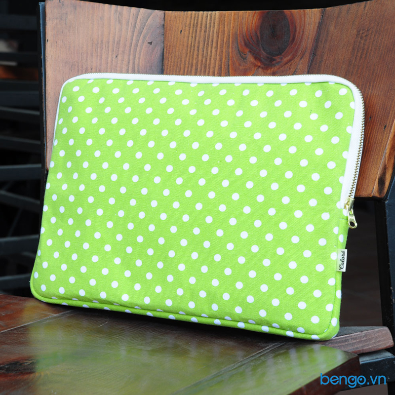 túi bảo vệ laptop siêu mỏng họa tiết chấm bi colore