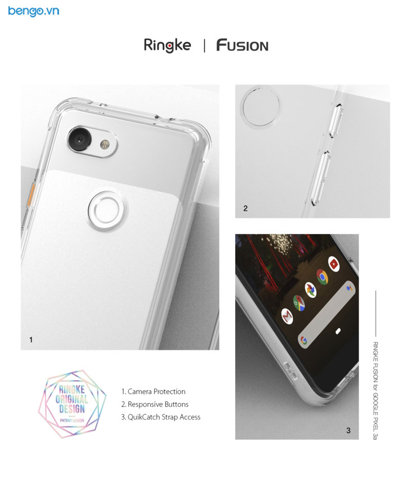 Ốp lưng Google Pixel 3A Ringke Fusion