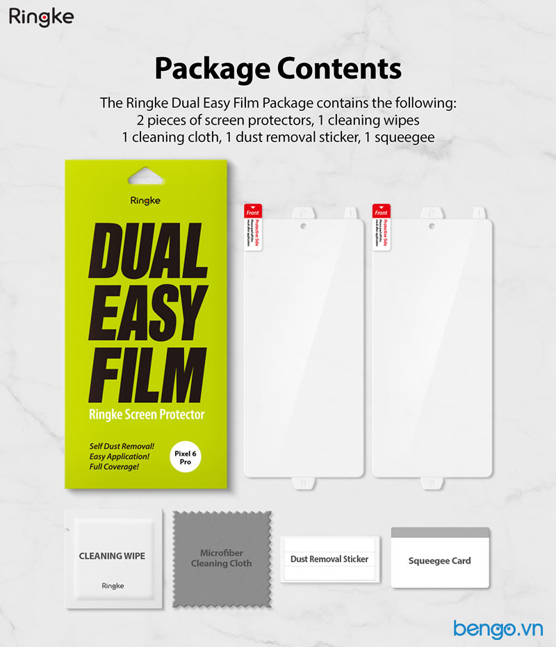 Dán Full Màn Hình Google Pixel 6 Pro RINGKE Dual Easy Film
