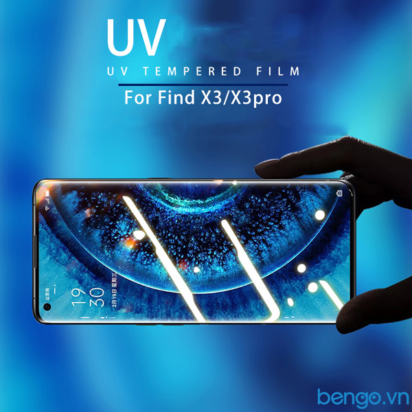 Dán cường lưc UV OPPO Find X3 Pro/Find X3 9H siêu mỏng