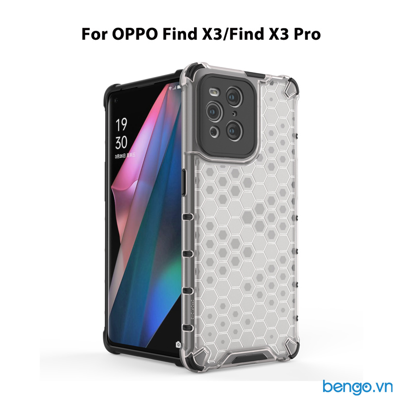 Ốp lưng chống sốc OPPO Find X3/Find X3 Pro họa tiết tổ ong