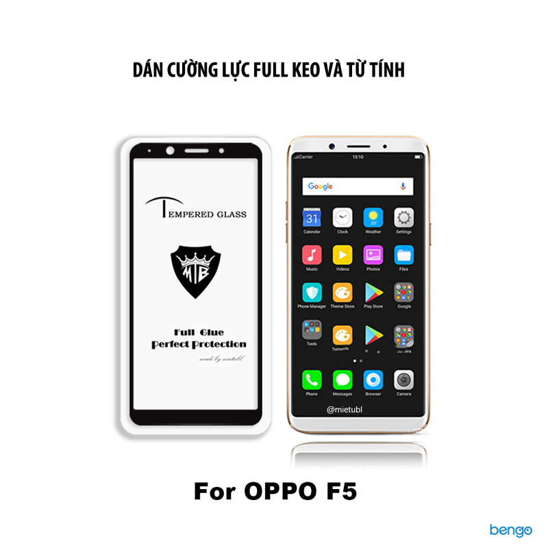 Dán cường lực OPPO F5 3D full keo và từ tính