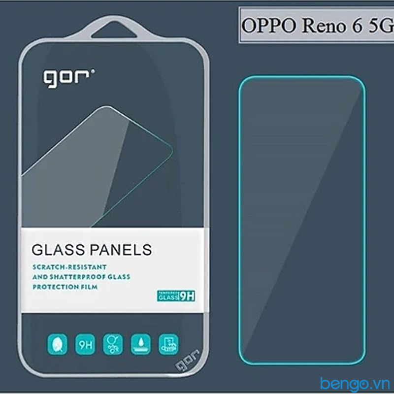 Dán màn hình cường lực Oppo Reno 6 5G GOR Trong suốt (Hộp 2 miếng)