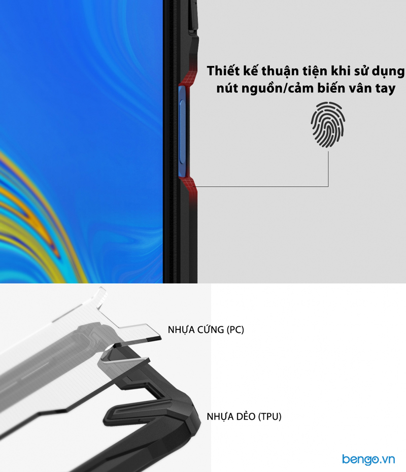 Ốp lưng Samsung Galaxy A7 2018 RINGKE Fusion X