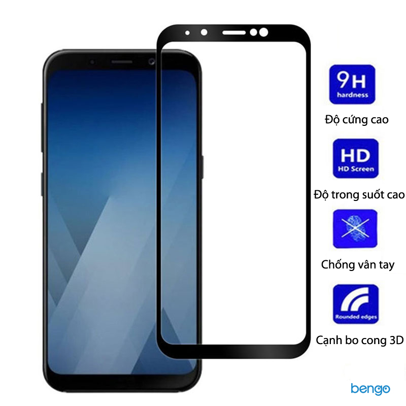 Dán cường lực Samsung Galaxy A8 (2018) 3D Full keo và từ tính