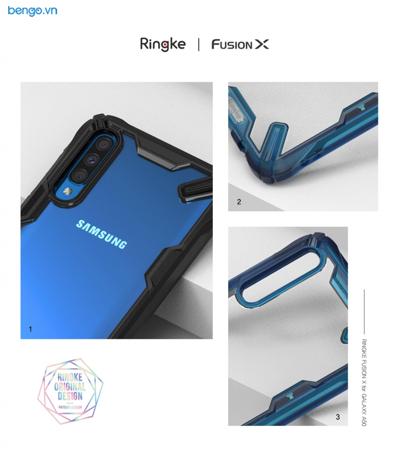 Ốp lưng Samsung Galaxy A50 RINGKE Fusion X