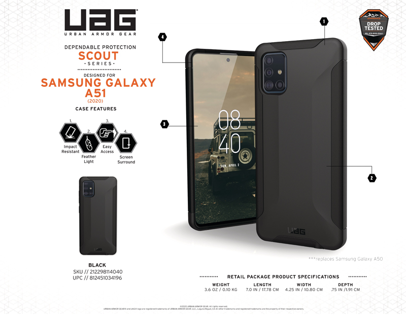 Ốp lưng Samsung Galaxy A51 2019 UAG Scout