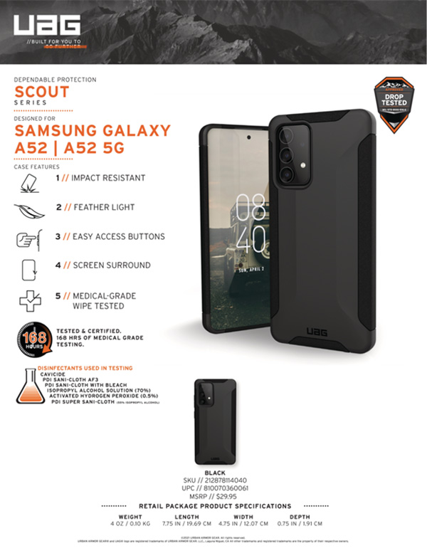 Ốp lưng Samsung Galaxy A52 5G UAG Scout