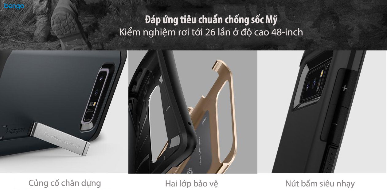 Ốp lưng Samsung Galaxy Note 8 Spigen Tough Armor