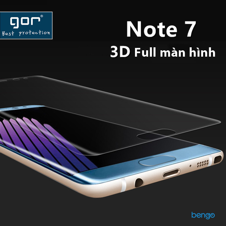 Dán màn hình Samsung Galaxy Note FE 3D full GOR (hộp 3 miếng)