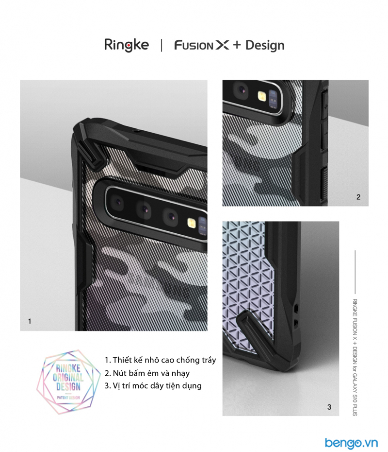 Ốp lưng Samsung Galaxy S10 RINGKE Fusion X Design