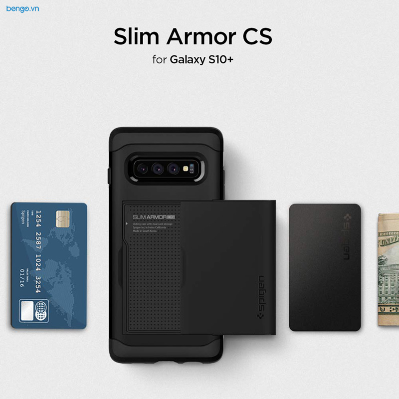 Ốp lưng Samsung Galaxy S10 Plus SPIGEN Slim Armor CS