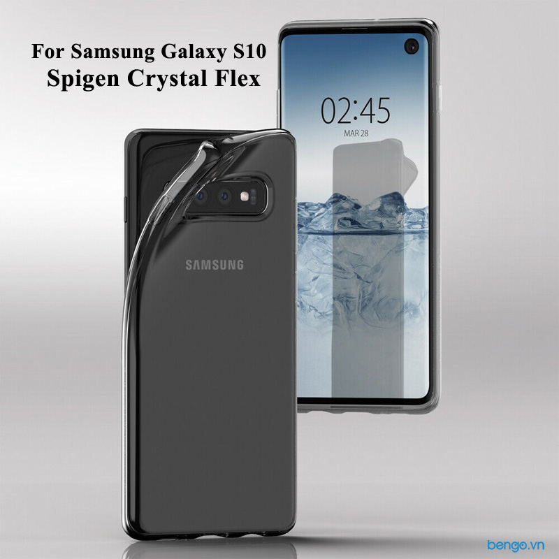 Ốp lưng Samsung Galaxy S10 Spigen Crystal Flex