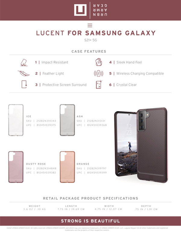 [U] Ốp lưng Samsung Galaxy S21 Plus 5G UAG Lucent Series