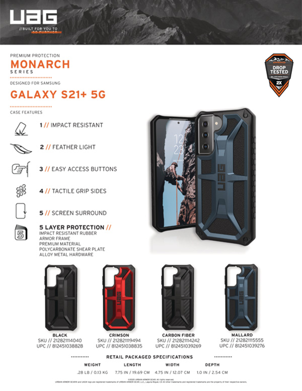 Ốp lưng Samsung Galaxy S21 Plus 5G UAG Monarch Series