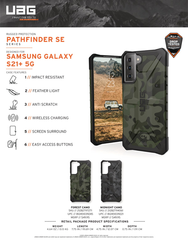 Ốp lưng Samsung Galaxy S21 Plus 5G UAG Pathfinder SE Series