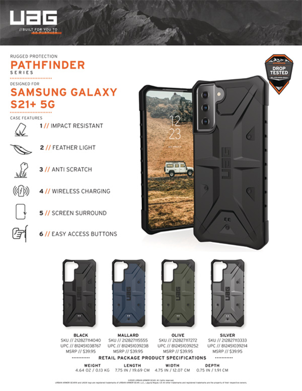 Ốp lưng Samsung Galaxy S21 Plus 5G UAG Pathfinder Series