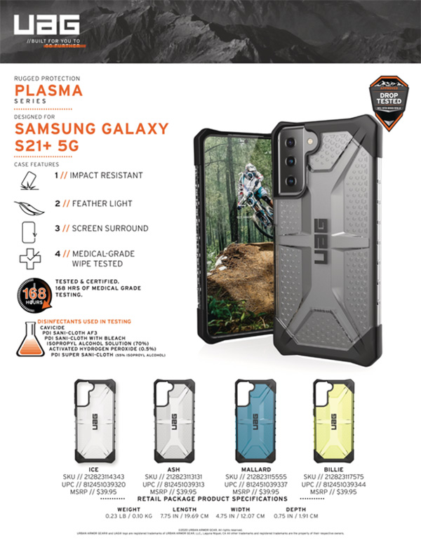 Ốp lưng Samsung Galaxy S21 Plus 5G UAG Plasma Series