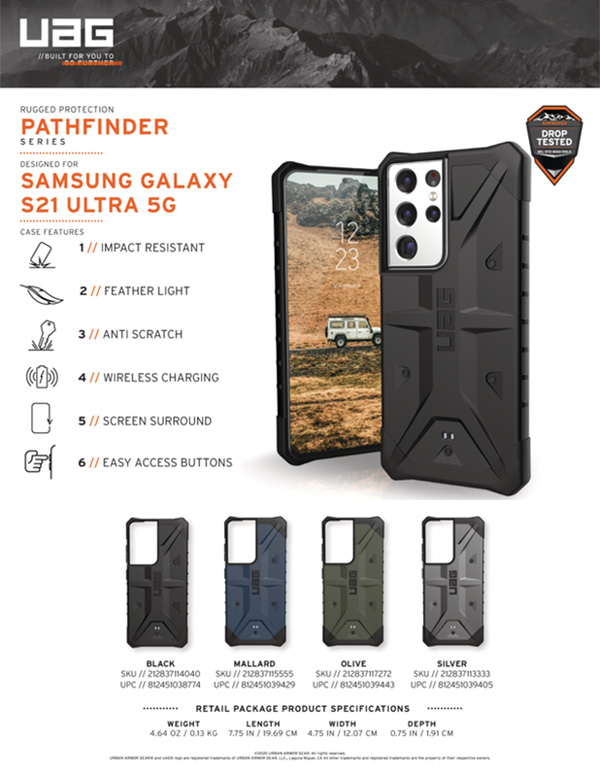 Ốp lưng Samsung Galaxy S21 Ultra 5G UAG Pathfinder Series
