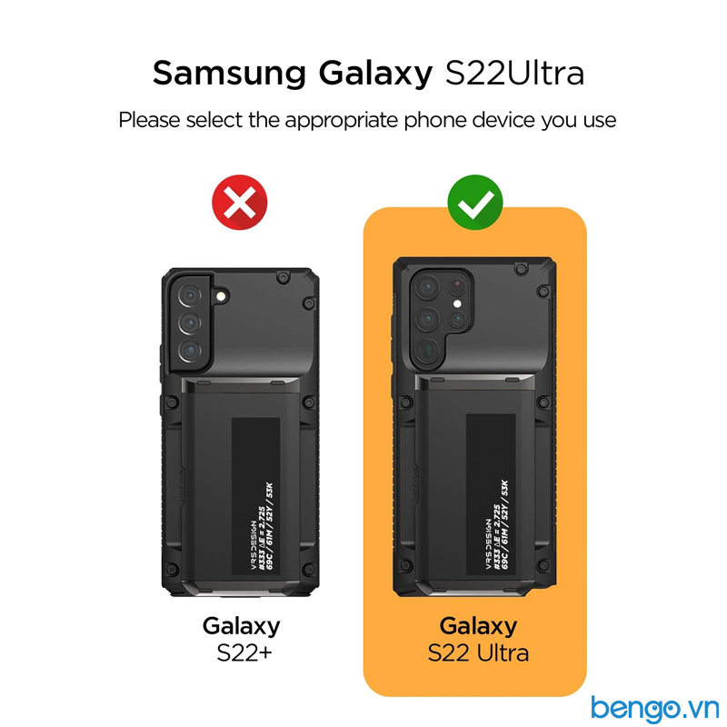 Ốp lưng Samsung Galaxy S22 Ultra VRS Design Damda Glide Pro