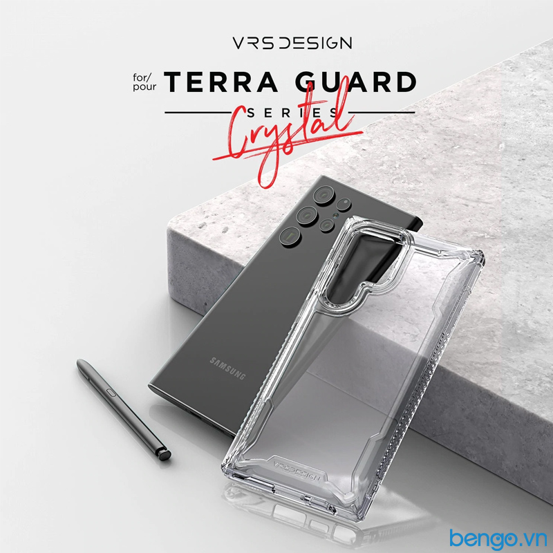 Ốp lưng Samsung Galaxy S22 Ultra VRS Design Terra Guard Crystal