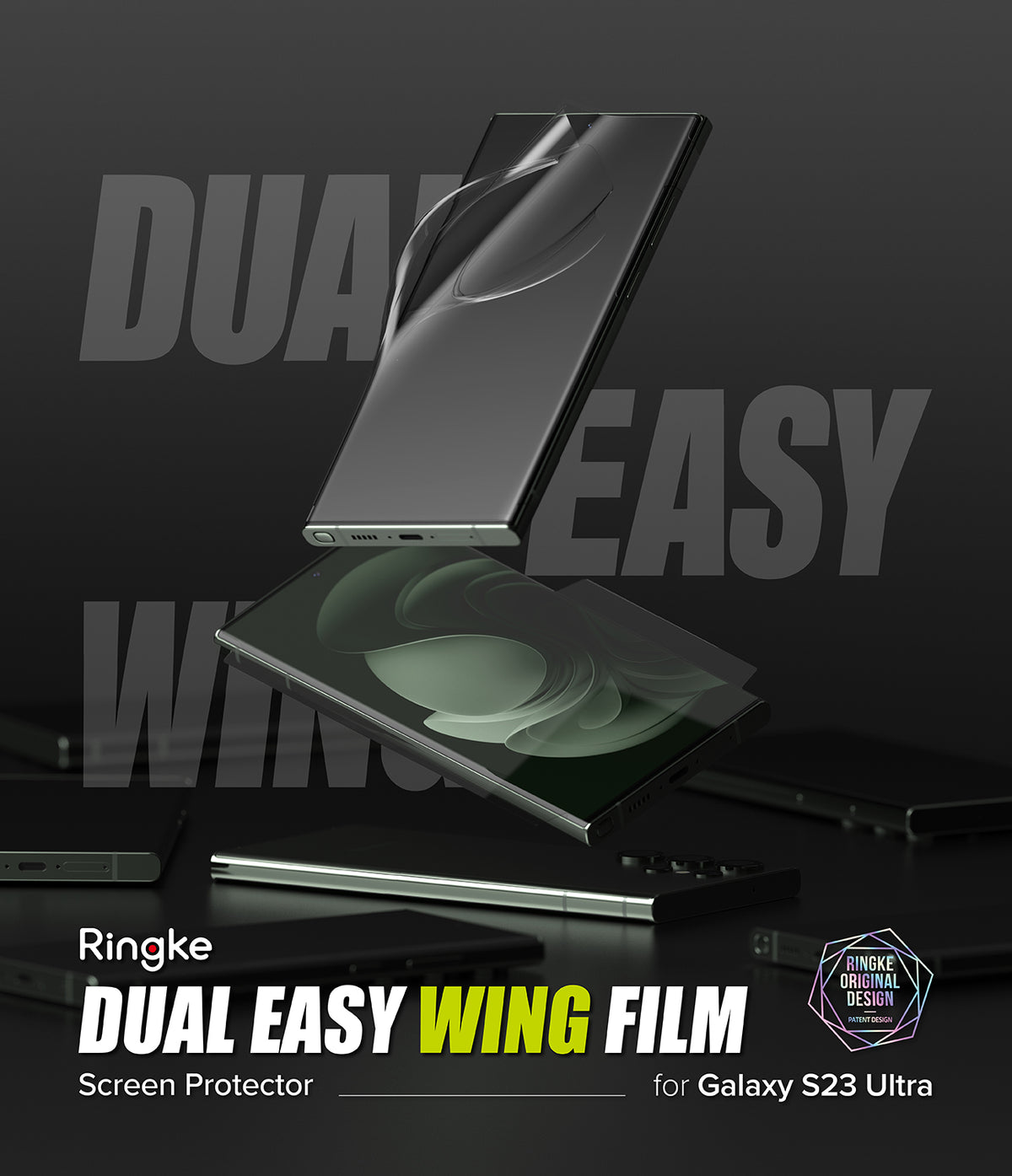 Dán Full Màn Hình Galaxy S23 Ultra RINGKE Dual Easy Film
