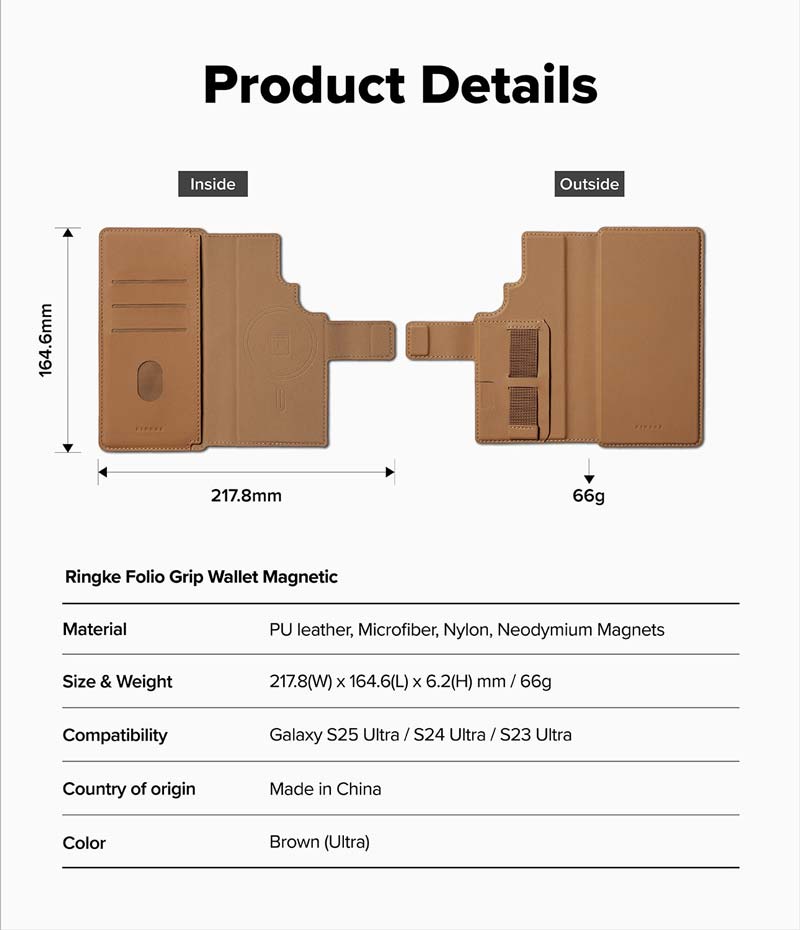 Ringke Folio Grip Wallet Magnetic