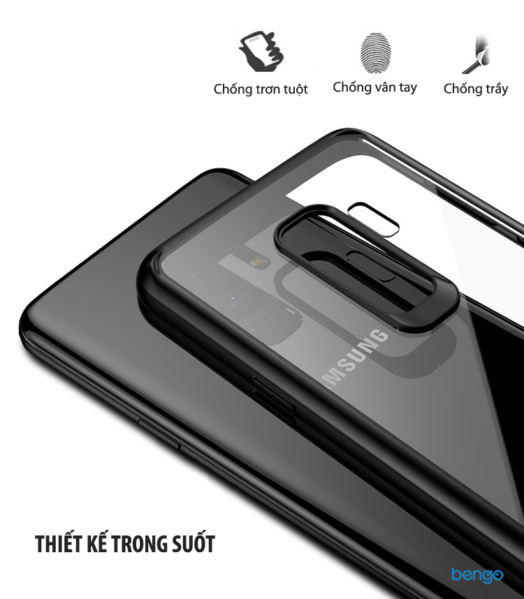 Ốp lưng Samsung Galaxy S9 Plus IPAKY trong suốt viền nhựa dẻo