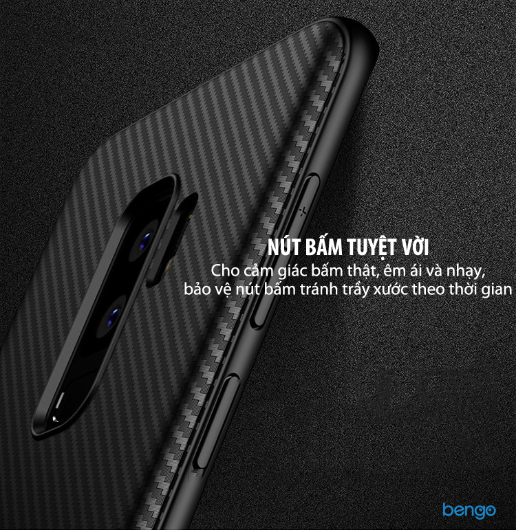 Ốp lưng Samsung Galaxy S9 Plus IPAKY Carbon Fiber