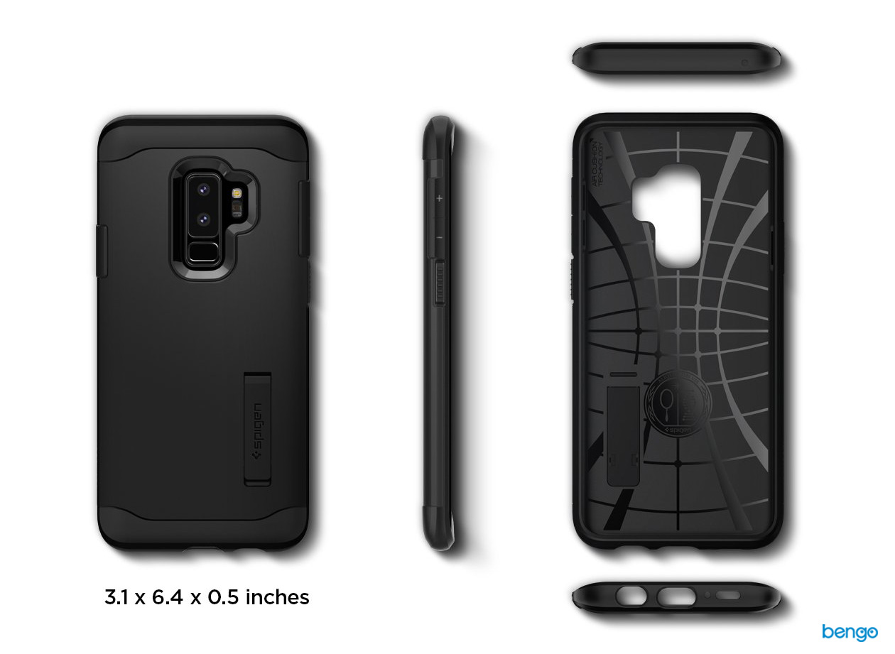 Ốp lưng Samsung Galaxy S9 Plus SPIGEN Slim Armor - Black