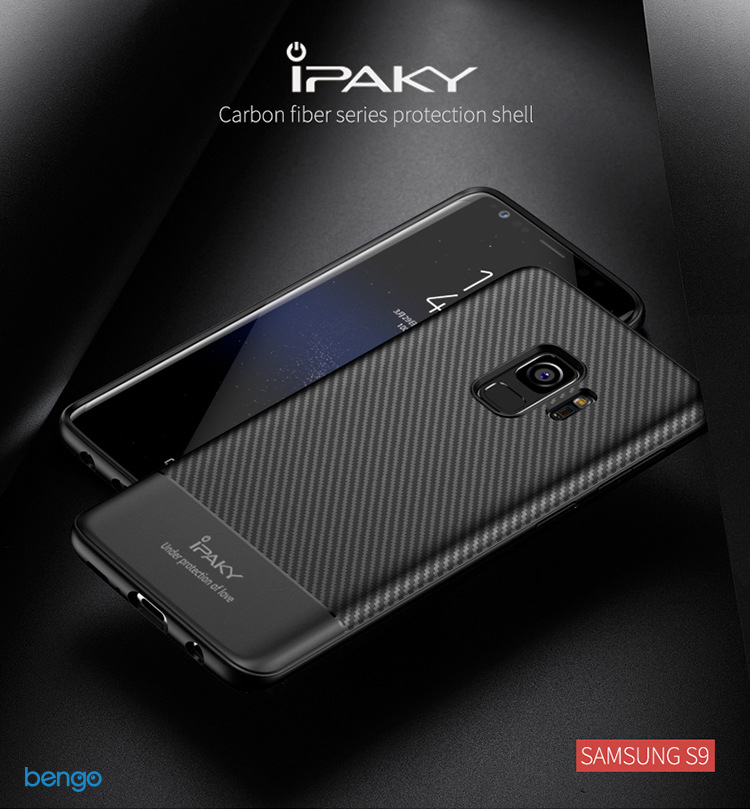 Ốp lưng Samsung Galaxy S9 IPAKY Carbon Fiber