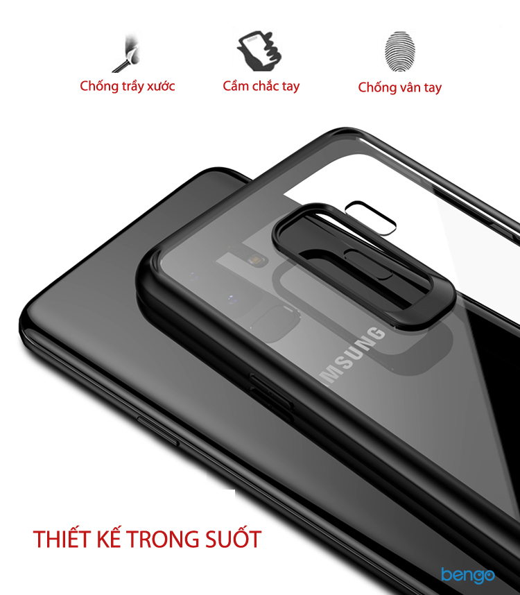 Ốp lưng Samsung Galaxy S9 IPAKY trong suốt viền nhựa dẻo