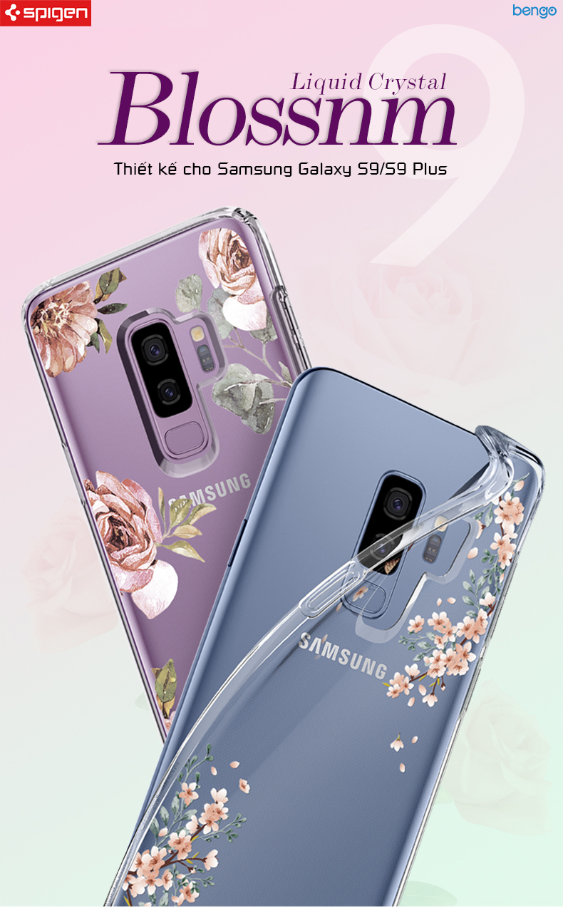 Ốp lưng Samsung Galaxy S9 Plus SPIGEN Liquid Crystal Blossom