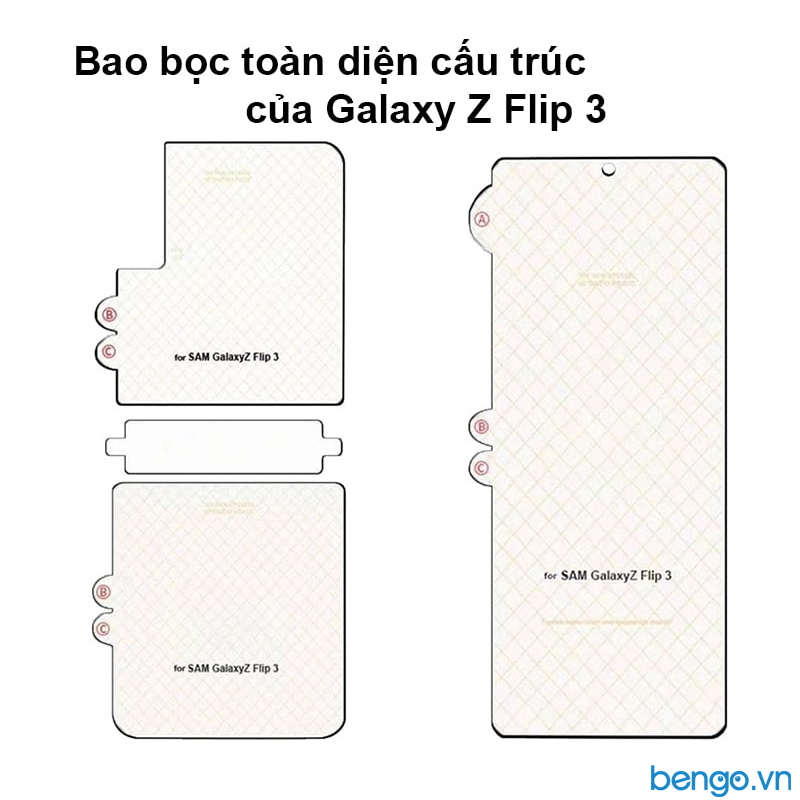 Bộ dán Full ZEELOT 4 in 1 cho Samsung Galaxy Z Flip 3 5G